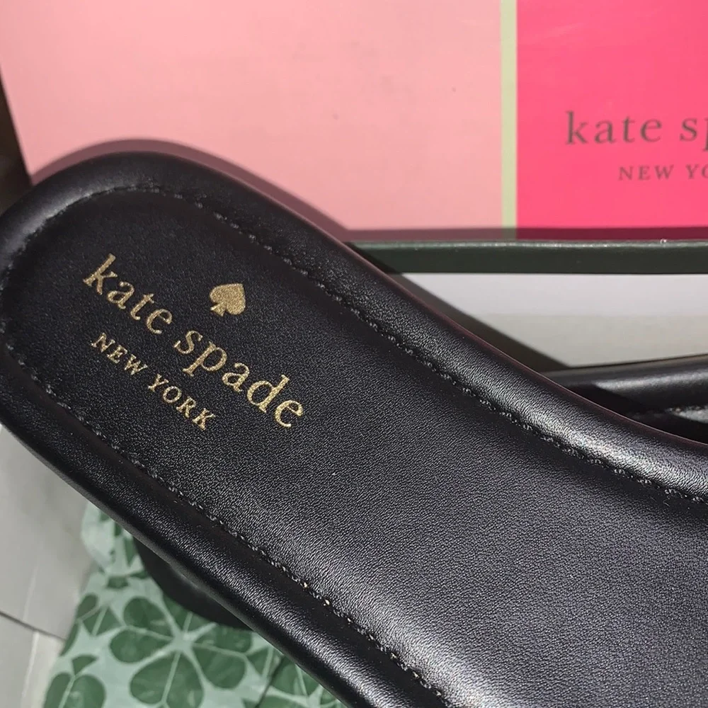 ♠️kate spade Daisy Field Sandals, Black NIB - Picture 7 of 9